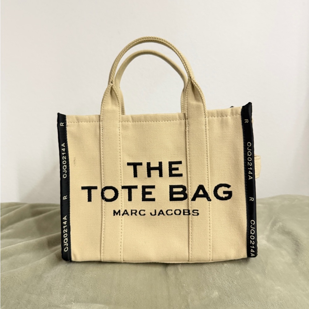 Marc Jacobs Cream Tote Bag with Black Accents